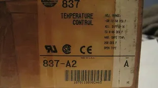ALLEN BRADLEY 837-A2 TEMPERATURE CONTROL Ice Machine Swith nos