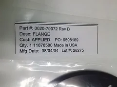 AMAT 0020-79072 FLANGE, NEW