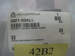 AMAT 0021-03423 bracket lockout valve, clamp 