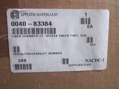 AMAT 0040-83384 LINER CHAMBER CT, W/LEAK CHECK PORT, EHA