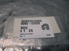AMAT 0060-09029 Label ADT Patent Rev A, 101789