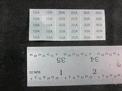 AMAT 0060-70034 LABEL 15A, 20A, 25A, 30A, 40A