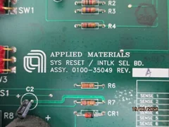 AMAT 0100-35049 ASSEMBLY PCB SYS RESET/ INTLK SEL BD