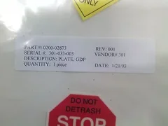 AMAT 0200-02873 200MM GDP PALTE, WORKING