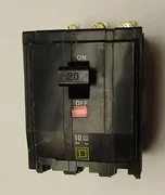 AMAT 0680-01299 Square D QOB3205237 Bolt-on Circuit Breaker 20 Amps 3-Pole 240V