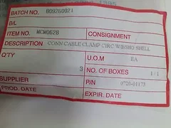 AMAT 0720-01173 CONN CABLE CLAMP CIRC W/BSHG SHELL, NEW