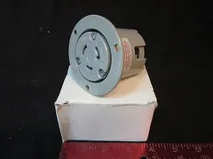 AMAT 0720-01483 ARROW HART 6206 CONN RCPT FLG OUT 2P 3WR 20A 125V NYL/LEXAN L5-2