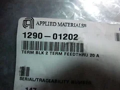 AMAT 1290-01202 TERM BLK 2 TERM FEEDTHRU 20 A *** 3 PACK ***