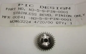 AMAT 3300-01040 Stainless Steel Bevel Pinion 00141-N3-5-S-PIN-0001 