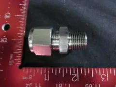 AMAT 3300-91878 HAM-LET 1/2 S/LOK 3/8 NPT SS MALE FTG; 768L SS, 1/2 X 3/8, P=302