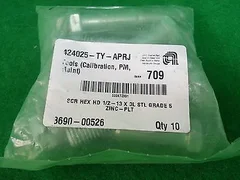 AMAT 3690-00526 SCR HEX HD 1/2-13 X 3L STL GRADE 5 ZINC-PLT,  NEW