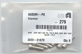 AMAT 3690-01879 SCR CAP SKT HD 8-24 X 3/4&quot;L SST Silver-PLT (Pack of 8)