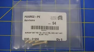 AMAT 3690-01956 Screws SCRCAP SKT HD 10-24 X 7/8L HEX SKT SST SLVR-PLT, Lot of 6