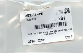 AMAT 3690-02131 SCR CAP SKT HD 8-32 X 1/2&quot;L Vent SST Silver-Plated (Pack of 4)