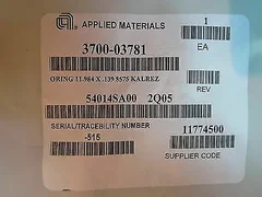 AMAT 3700-03781 O-RING; AS-568A K#278 Comp 8575UP; 11.984\"(304.39mm) x 0.13"