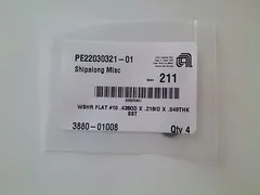 AMAT 3880-01008 WSHR FLAT #10 .438OD X .219ID X .049THK SST, LOT 4, NEW