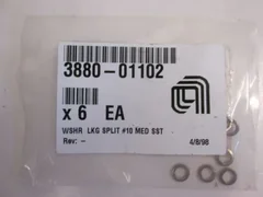 AMAT 3880-01102 Washer/Split #10, Lot of 6