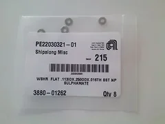 AMAT 3880-01262 WSHR FLAT .113IDX.25OD X.016 THK SST, LOT 8, NEW