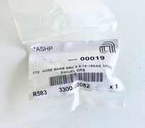 AMAT APPLIED 3300-02082 FTG HOSE BARB 3/8H X 9-16-18SAE 37DEG