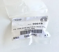 AMAT APPLIED 3300-02082 FTG HOSE BARB 3/8H X 9-16-18SAE 37DEG
