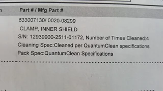 AMAT APPLIED MATERIALS 0020-08299, 0020-26374 CLAMP INNER SHIELD