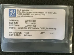 AMAT APPLIED MATERIALS 0200-01195 WINDOW, IEP 300MM DPS2, SAPPHIRE