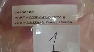 AMAT Applied Materials Gas Line P/N 0050-14943 Rev A