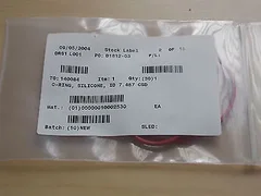 AMAT PN: 3700-01387 O-Ring, Silicone, ID 7.487 CSD .103 