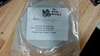 APPLIED MATERIALS - 0020-26583 - SHUTTER DISK 6 IN 101 PROCESS