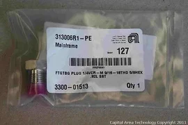 APPLIED MATERIALS 3300-01513 FTGTBG PLUG 1/4VCR-M 9/16-16THD 5/8HEX .92L SST, 