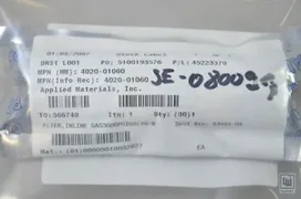 APPLIED MATERIALS  4020-01060, filter, inline gas 3000 PSI G9 / 19-M - NEW