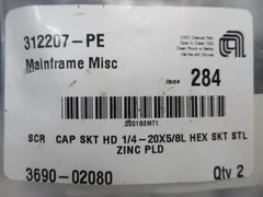 APPLIED MATERIALS AMAT 3690-02080 SCRCAPSKT HD 1/4-20 X 5/8 HEX (2PCS)
