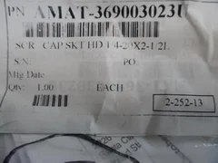 APPLIED MATERIALS AMAT 3690-03023 SCR CAP SKT HD 1/4-20X2-1/2L