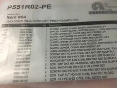 APPLIED MATERIALS AMAT ENDURA SUBZERO LIFT PINCH GUARD KIT 0240-05828 0040-07937