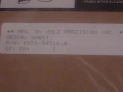 APPLIED MATERIALS AMAT SIMPLE CATHODE SHEET INSERT SHIM 0020-34316 lot of 3 ea