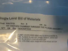 APPLIED MATERIALS KIT P/N 0240-75106 CENTURA CHAMBER THROUGH FLOOR VACUUM C.