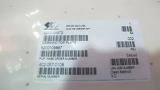 APPLIED MATERIALS P/N 0020-04972 CERAMIC TOP PLATE REV.002