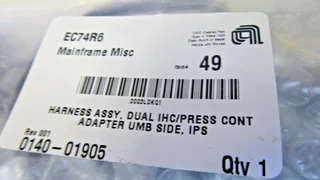 APPLIED MATERIALS P/N 0140-01905 HARNESS ASSY. DUAL IHC/ ADAPTER UMB BIDE,IPS
