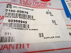 APPLIED MATERIALS P/N 0150-20575 CABLE FOR MONOLOTH PUMP