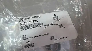 APPLIED MATERIALS P/N 3060-00275 BALL BEARING 12MM BORE X 28MM OD X 8MM W/ VIT