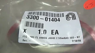 APPLIED MATERIALS P/N 3300-01404 FTG TBG EL 90DE6 NW40 2.56 RAD 150.KF