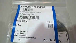 APPLIED MATERIALS P/N 3700-01208 REV.0 O-RING id 12.984 CSD 