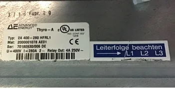 Advanced Energy 2A 400-280 DIGITAL POWER REGULATOR THYRO-A