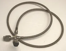 Applied Materials 0050-07049 1/4 VCR Braided SS Hose Assy with Plugs 