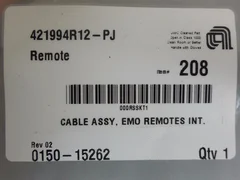 Applied Materials; 0150-15262, Cable Assy, EMO Remotes Int.