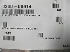 Applied Materials 0200-09614 Pin, Lift wafer 200mm BWCVD