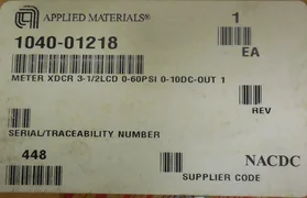 Applied Materials, 1040-01218, Meter XDCR 3- 1/2 LCD 0-60PSI 0-10DC-Out