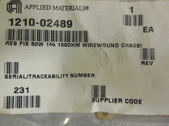 Applied Materials; 1210-02489, Dale RH-50 Resistor 100 Ohm 50W 1% (Lot of 6 )