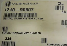Applied Materials; 1210-90607, Resistor Fixed 200HM 5% 15W AL HSD