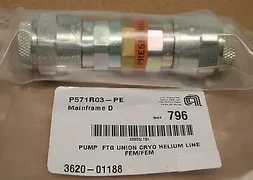 Applied Materials 3620-01188 PUMP FTG UNION CRYOGENIC HELIUM LINE FEM/FEM 